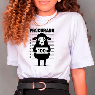 Ovelha procurada T-Shirt Gola Alta